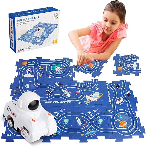 XVZKIZJ Puzzle Racer Kids Car Track Play Set de rompecabezas para niños pequeños, carrito eléctrico, juguetes educativos Montessori, regalo de disponible en Yaxa Venezuela