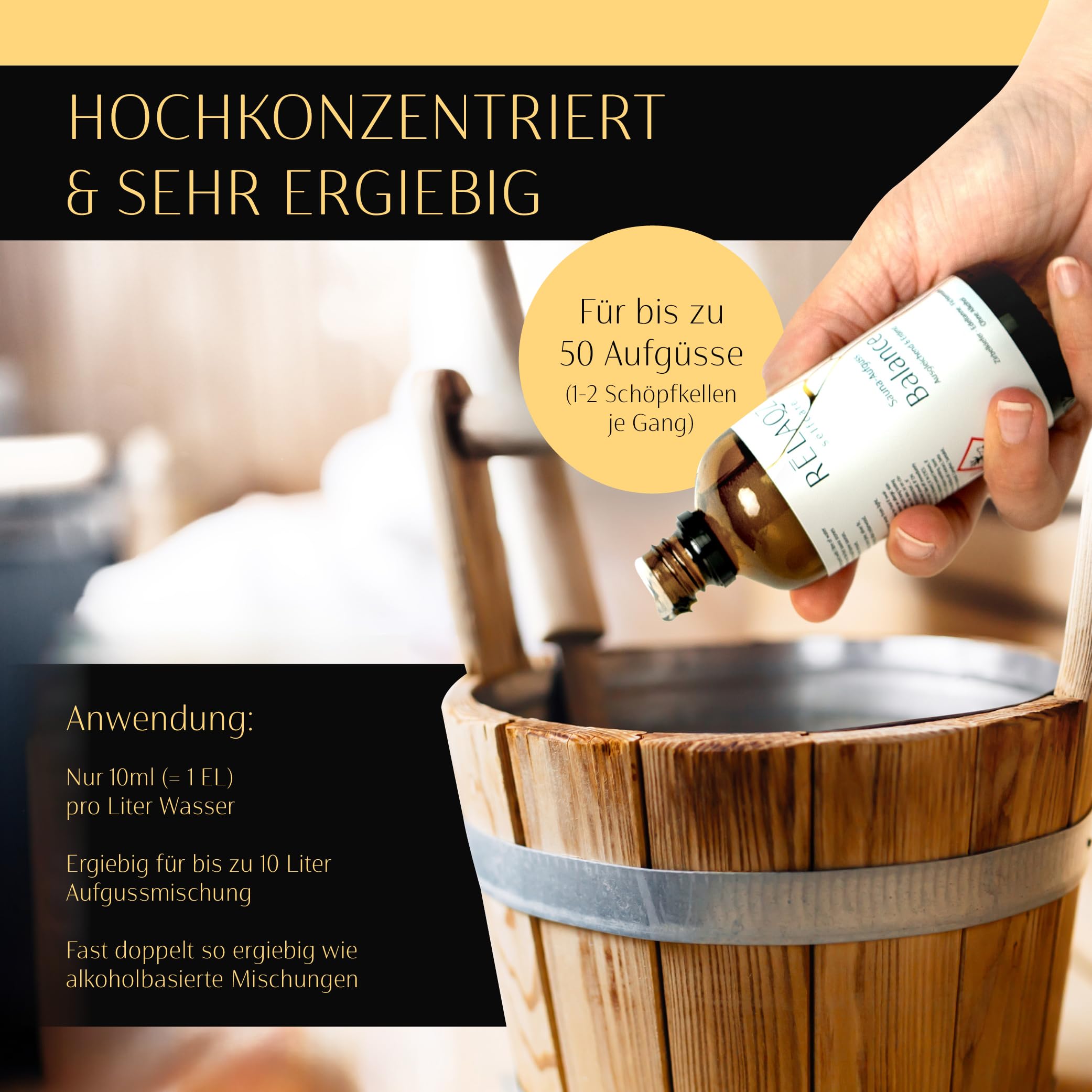 Saunaaufguss Set 3 x 100ml (für bis zu 150 Anwendungen) Saunaessenz - Premium Aufgussmittel Saunakonzentrat alkoholfrei & mit naturreinen ätherischen Ölen - Geschenkset Saunaduft