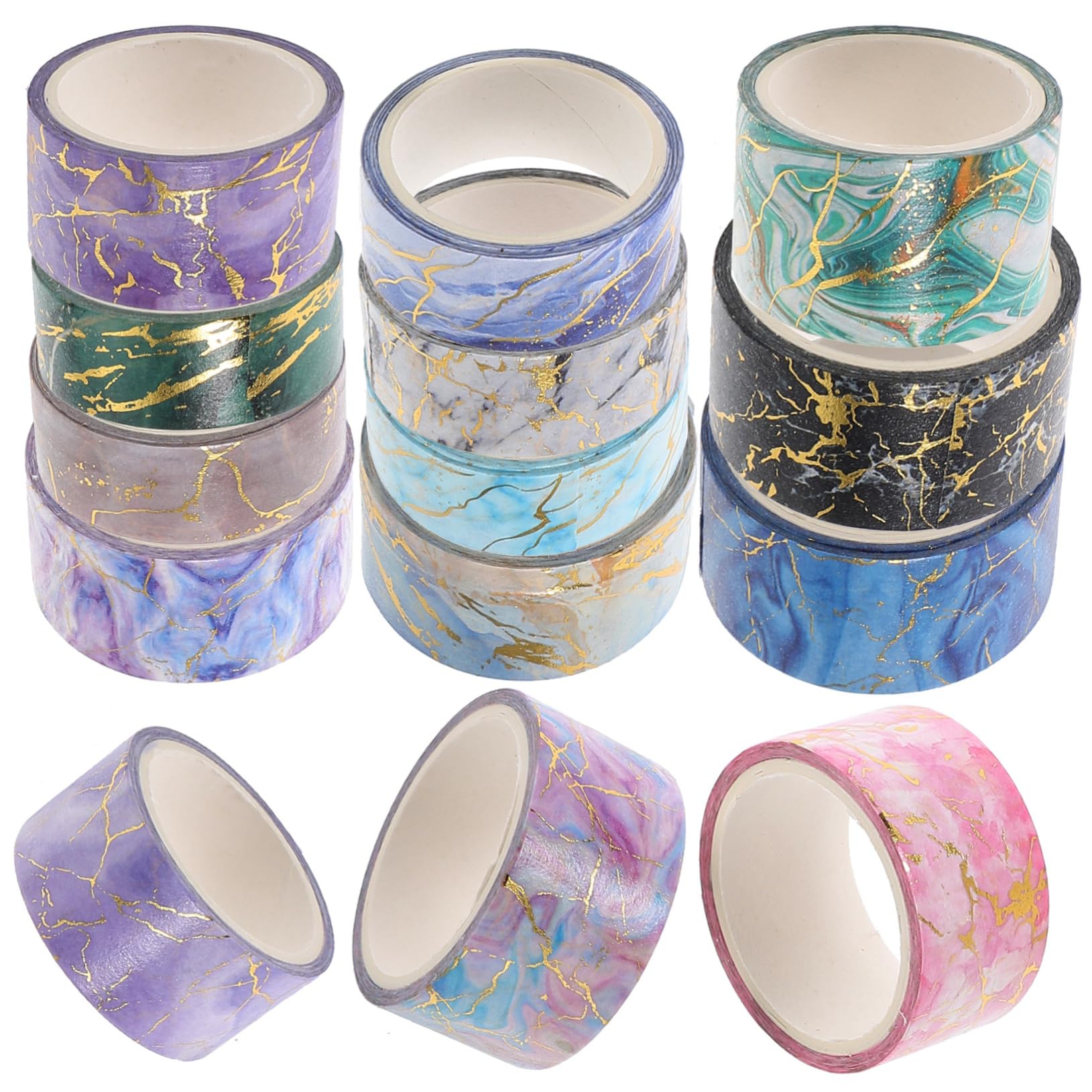 SHINEOFI 70rotoli Nastro Adesivo Decorativo Stile Marmo Washi Tape Per Scrapbooking Fai Da Te e Decorazioni Di Diario Residui Di Colla