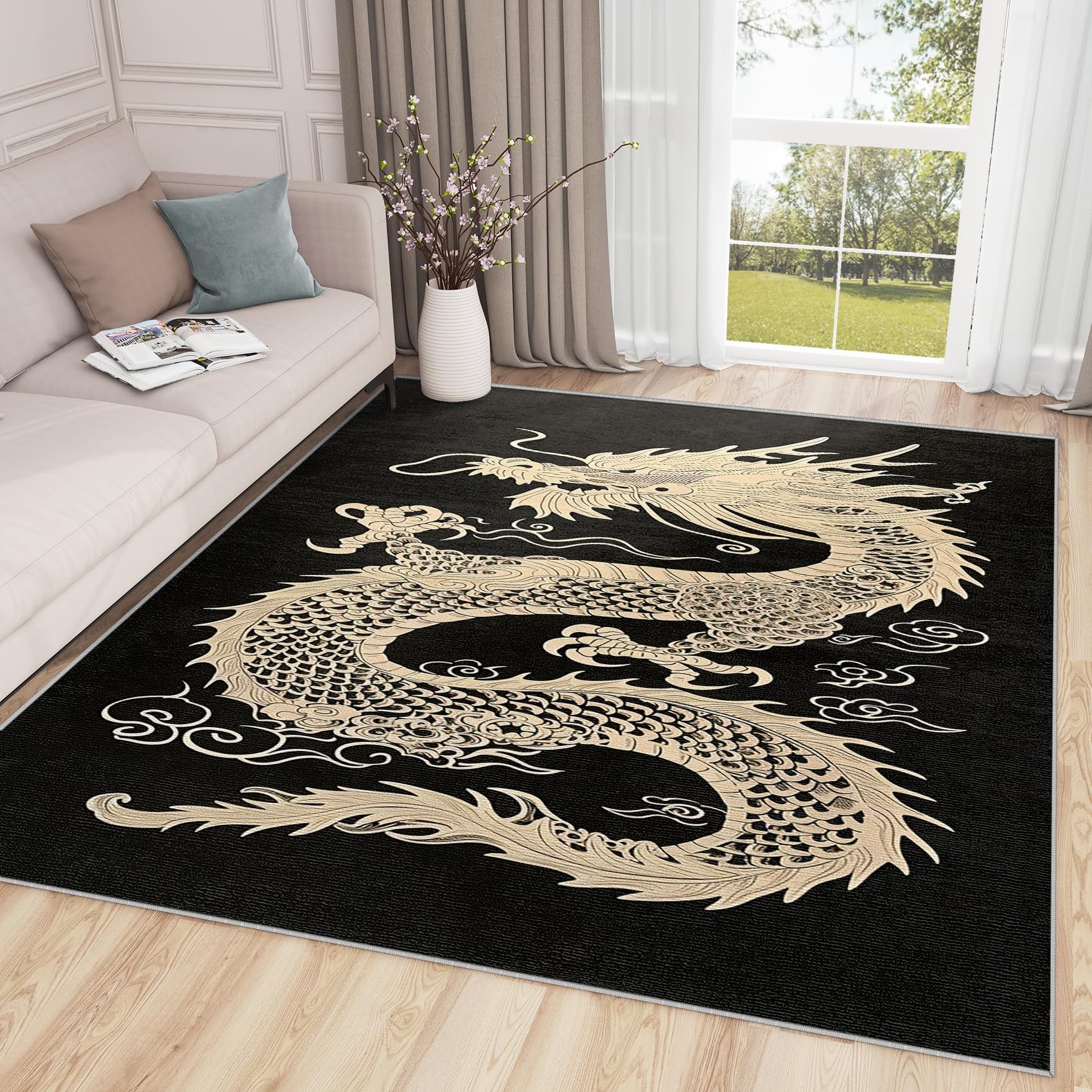 Amazon.com: SherAvant Chinese Dragon Decor - 5x8 Rug - Chinese