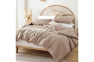 YIRDDEO Queen Size Tan Comforter Set