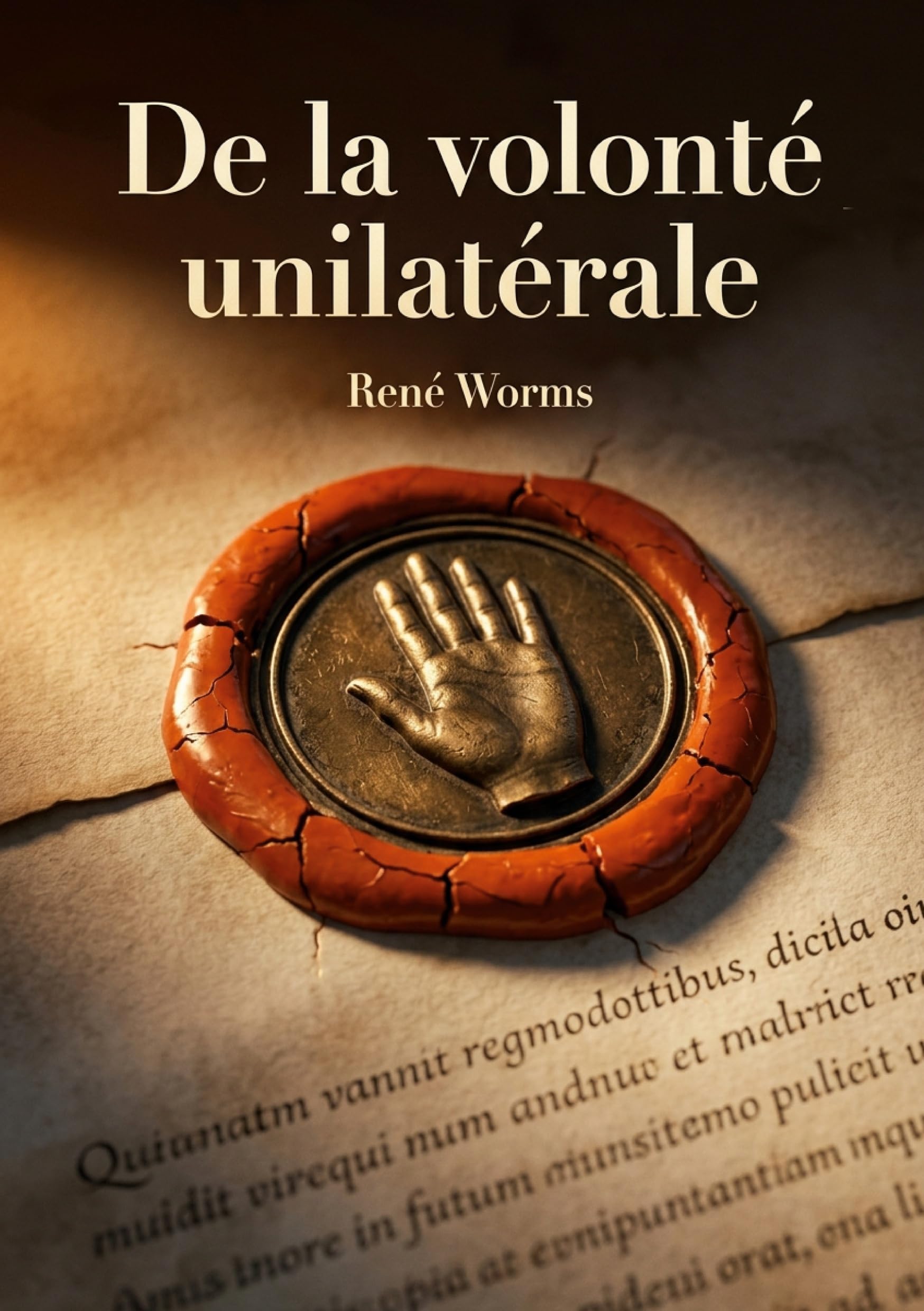 De la volonté unilatérale: Une analyse de la volonté unilatérale comme source d'obligations en droit romain et en droit français par René Worms, ... les implications de cette théorie juridique.