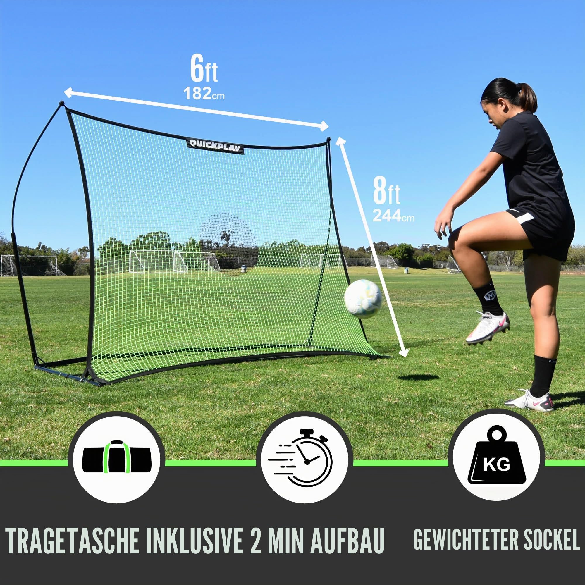 QUICKPLAY Spot Target TEKKERS Rebounder für Fußball – Effektives Fußball Trainingszubehör & Fußball Rebounder für Kinder und Erwachsene – Für Solo oder Team Fußballtraining