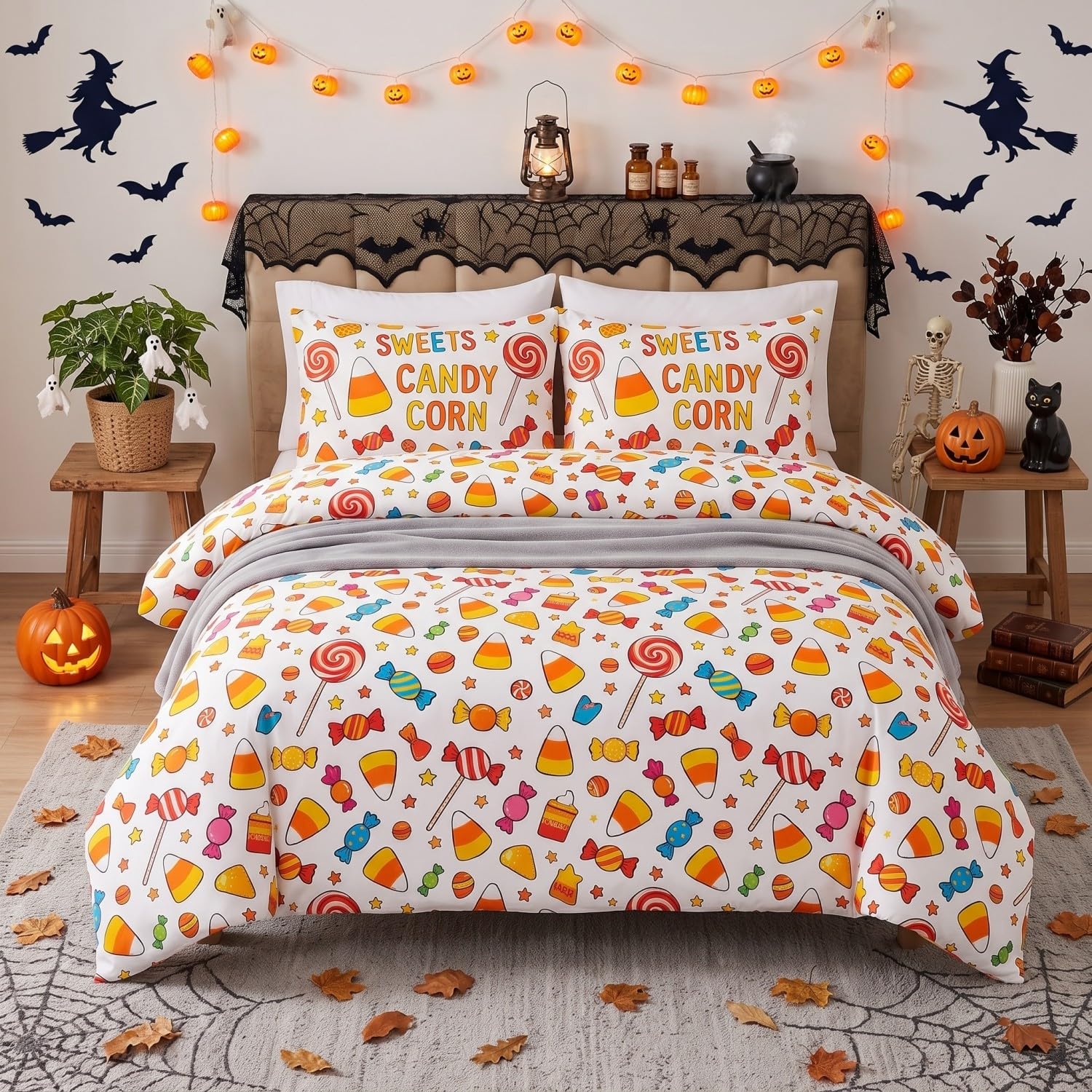 Halloween Sweets King Size zestawy poszewek na kołdrę dla chłopców