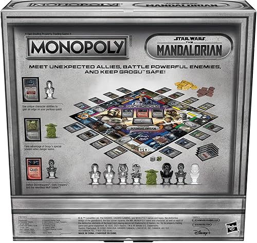 Miniatura 4 de Monopoly: Star Wars The Mandalorian Edition Juego de mesa, inspirado en la temporada 2 de The Mandalorian, protege a Grogu de los enemigos