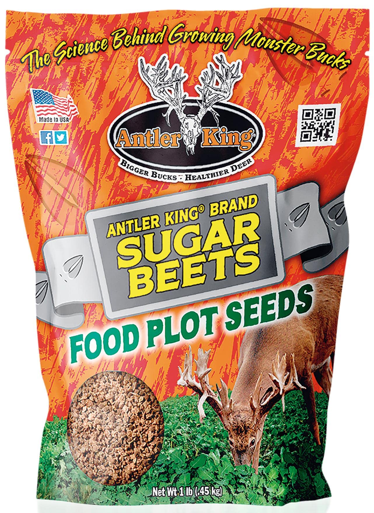 Antler KingSugar Beets Food Plot Seed | 1 lb Bag of Rapeseed for Deer Food Plots | Grows Fast, Drought and Weather Tolerant | Plants 1/6 Acre
