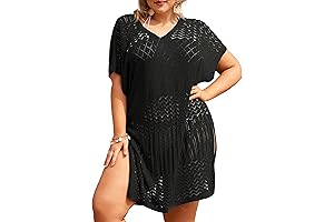 Crochet Plus Size Swimsuit Coverups for Women