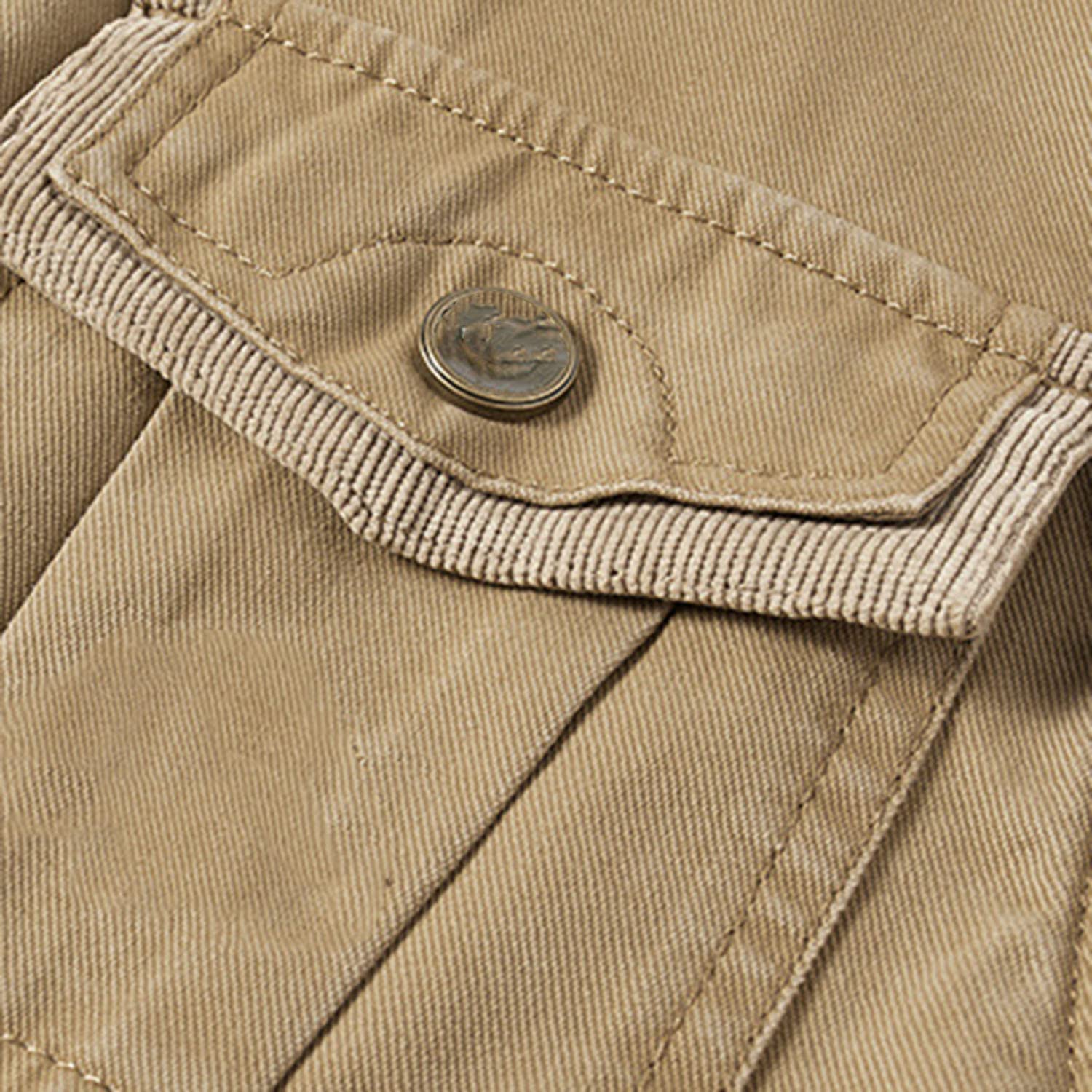 Chaleco para Hombre Sin Mangas Chaleco De Cuello Alto Chaleco con Multibolsillos Chaqueta Casual para Exteriores para Pesca Fotografía Viajes