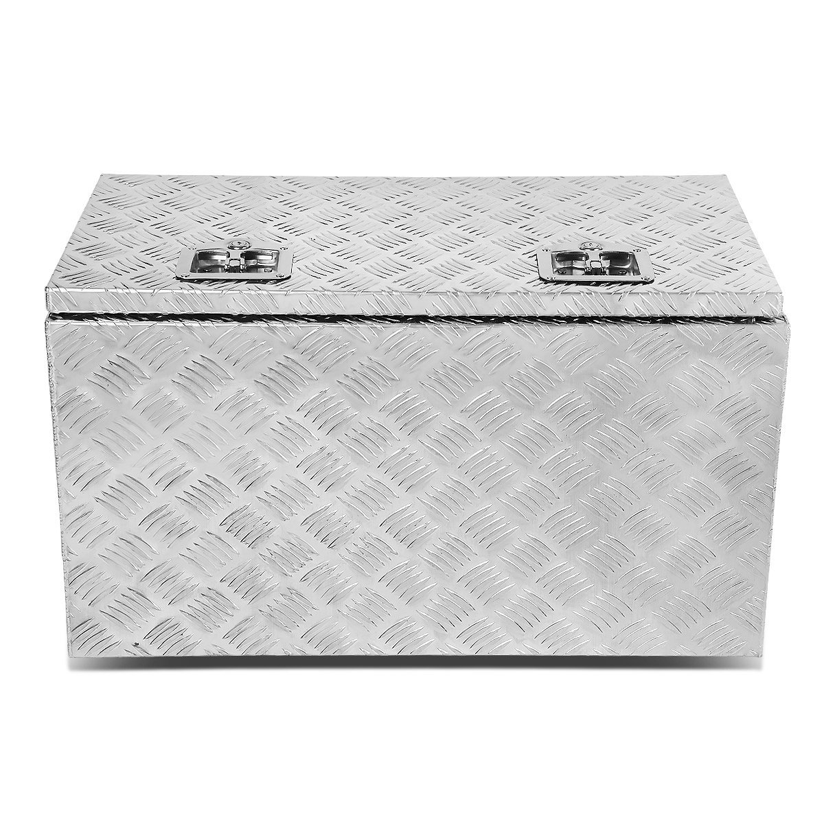 DNA MOTORING TBOX-T2-30-ALU Rear Truck Bed Trailer Key Lock Aluminum Storage Tool Box,Metallic
