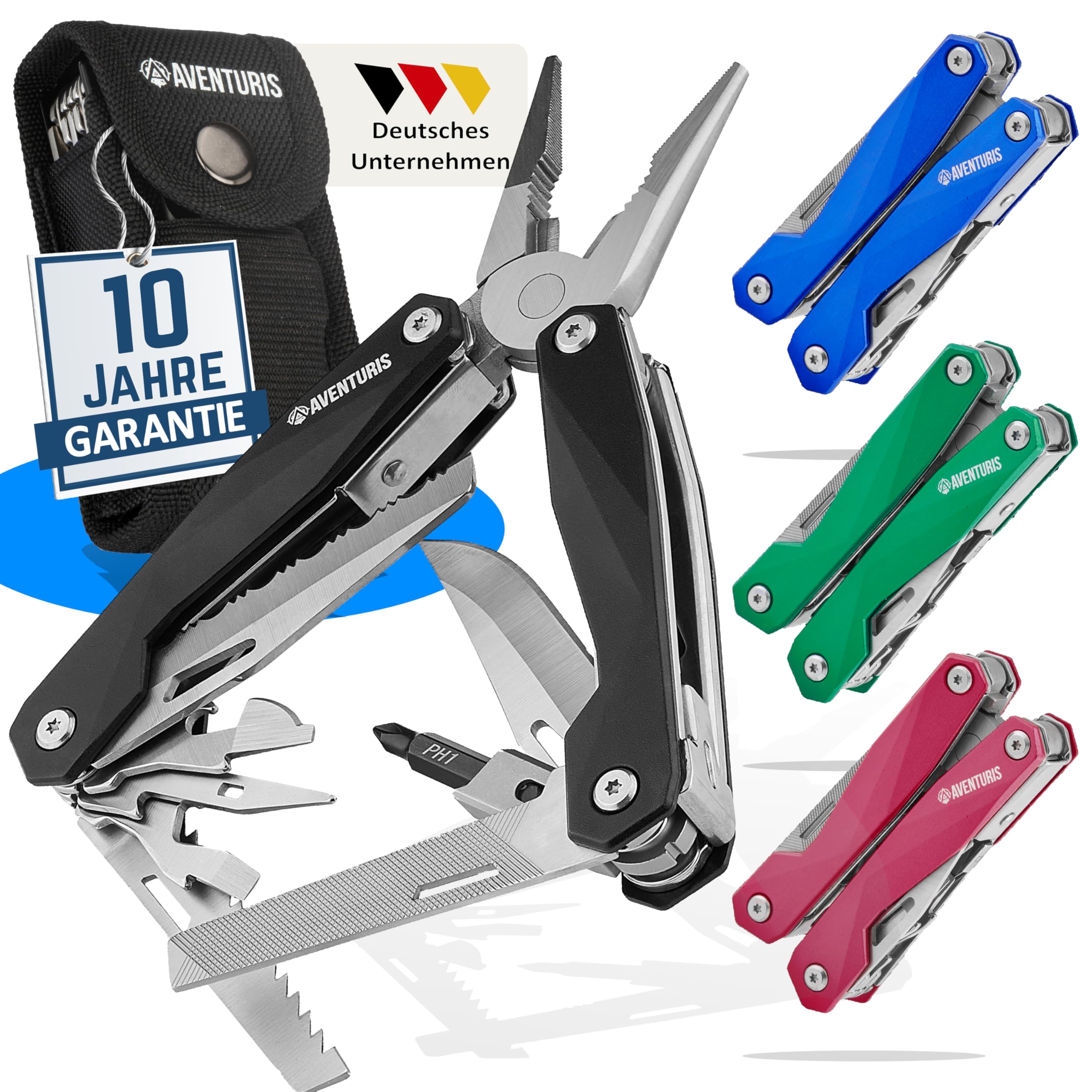 AVENTURIS® Multitool-Feuerstahl-Set PERSONALISIERT, Survival-Outdoor- Ausrüstung für Jede