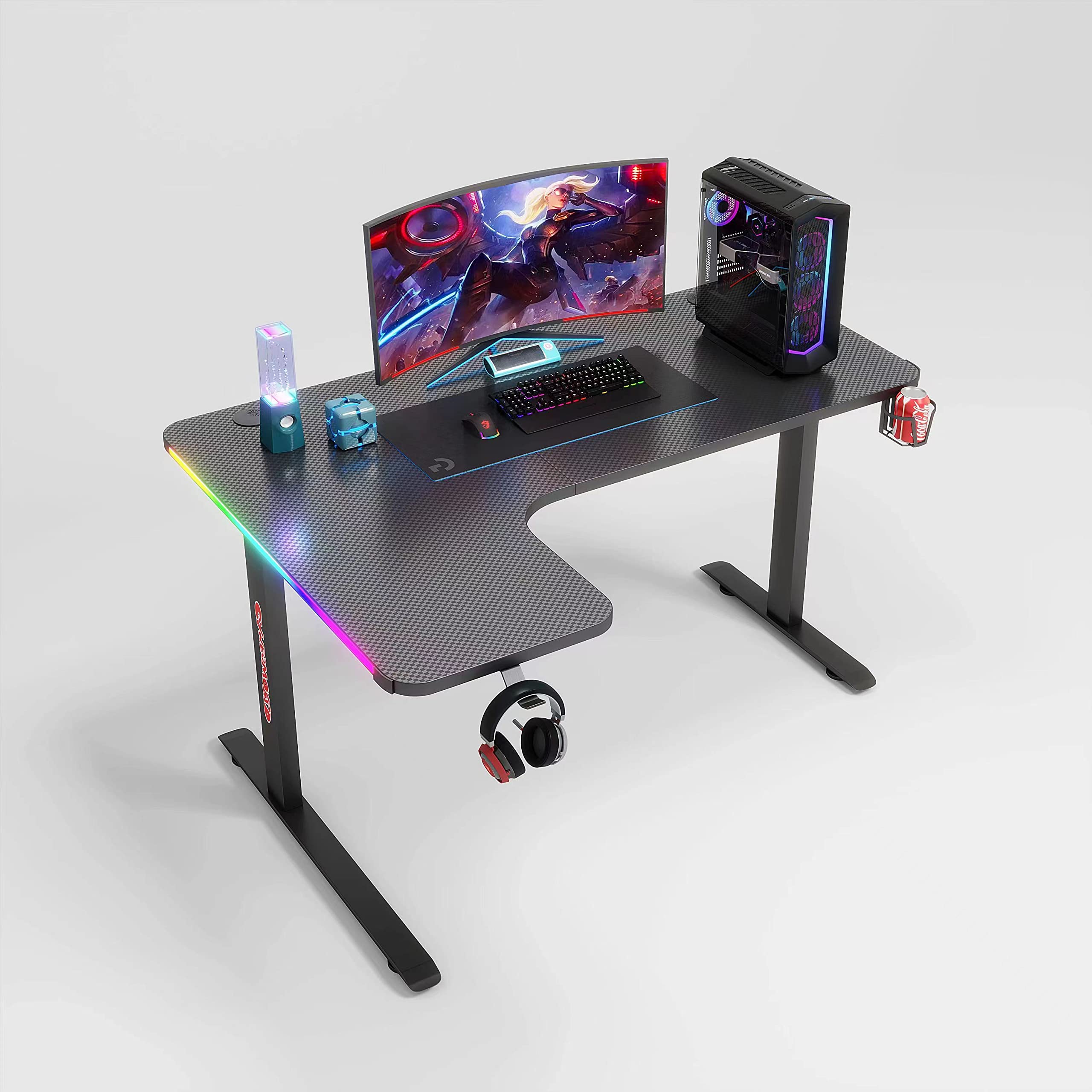 Gaming Desk with LED RGB Lights