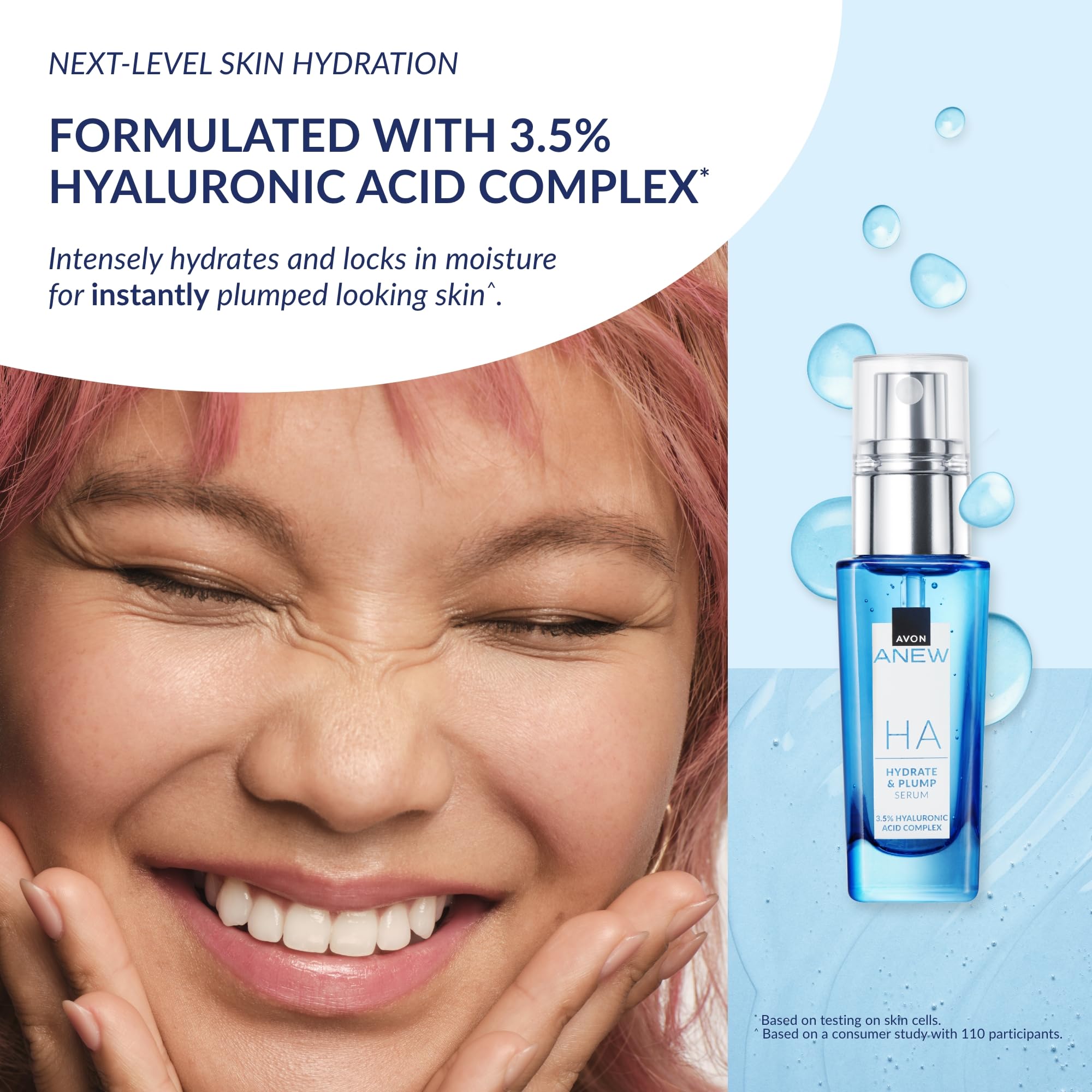 Avon Anew Spa at Home Hydrating Hyaluronic Gift Set, Contains Hydrate & Plump Serum 30ml & Water Cream 50ml - Image 2
