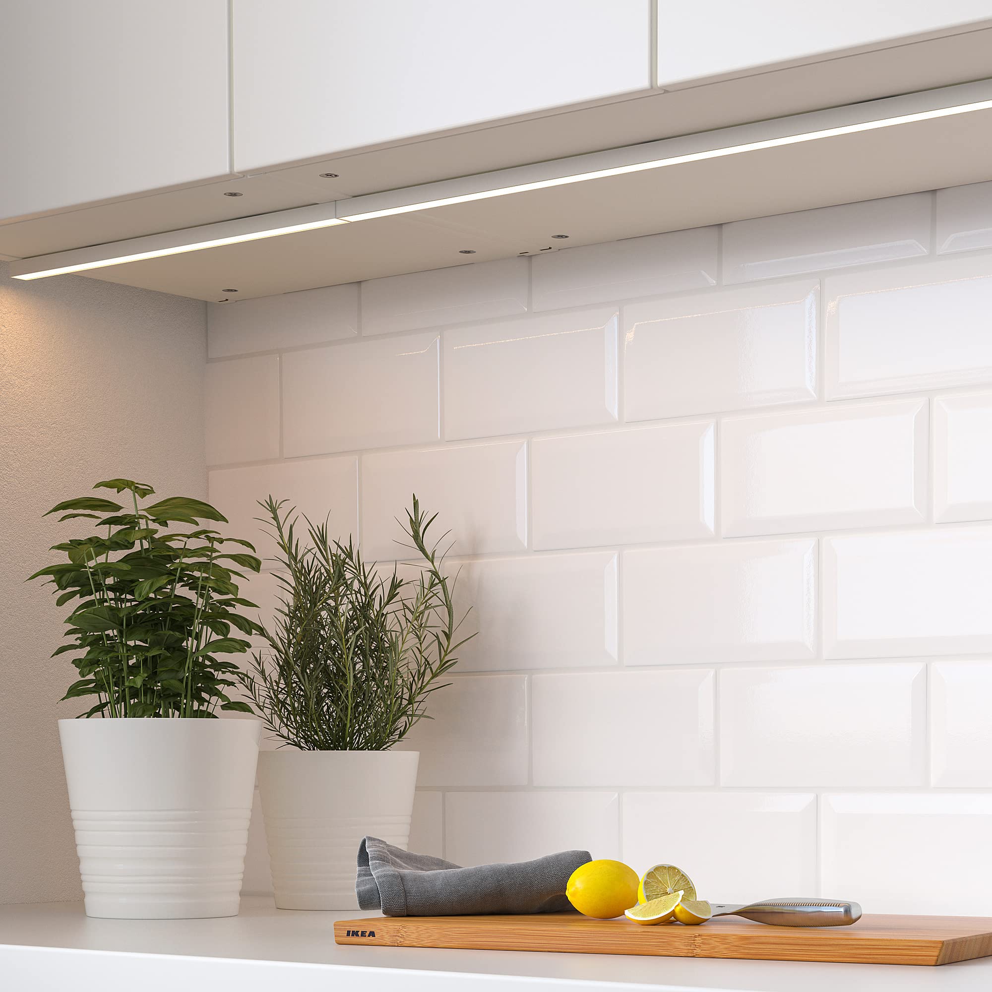 MITTLED - Tira de iluminación LED para encimera de cocina, 40 cm, regulable en color blanco