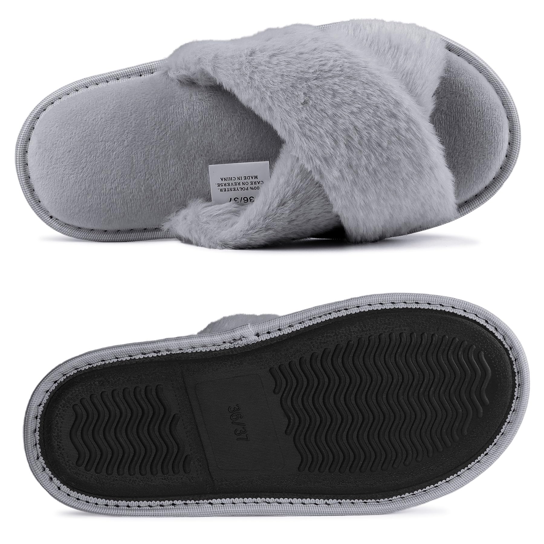 riemot Pantofole Donna in Memory Foam Ciabatte Invernali da Casa Calde leggere Comode Ciabatte Donna Antiscivolo Ciabatte Pelose Morbide Suola Scarpe Donna Invernali Indoor Outdoor