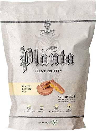 Miniatura 6 de Ambrosia Planta - Polvo de proteína a base de plantas 20g Polvo de proteína vegana sin lácteos con aminoácidos BCAA Apto para dieta cetogénica