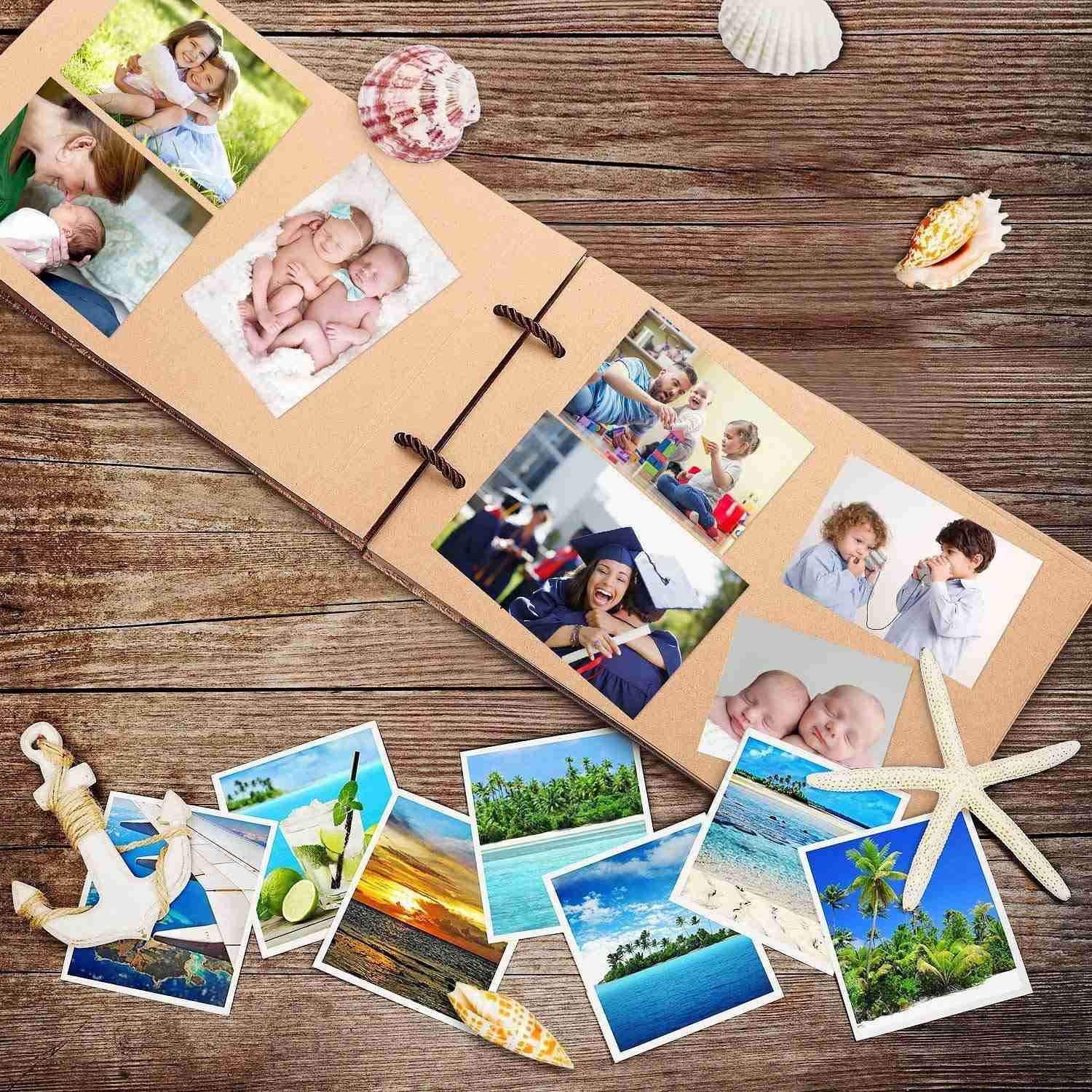 Album fotografici e Scrapbooking, Brown 29x19cm 40-Page Photo Album Scrapbook