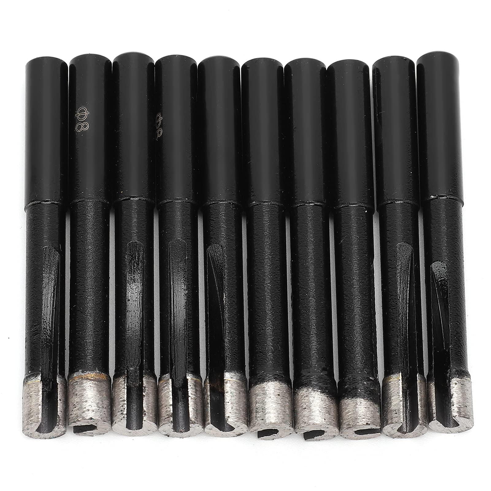 10Pcs Drill Bit, Core Bit for Ceramic Tile Marble Granite, Hole Saw Opener Cutter with 8mm Diameter, Compatible with Hand Drill and Bench Drill, Durable