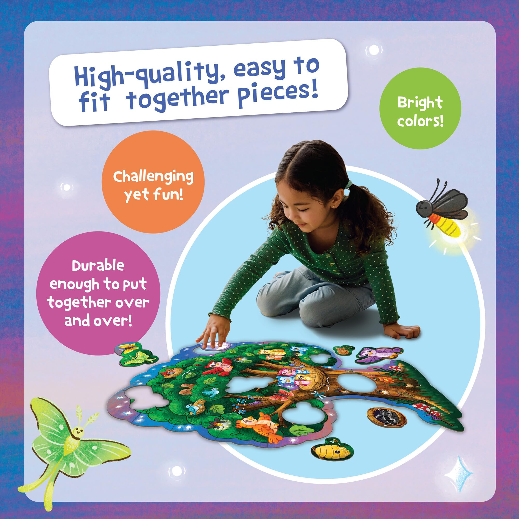 Eulen - Baum Riesen Bodenpuzzle für Kinder ab 5 Jahren - Ideal für Klassenzimmer