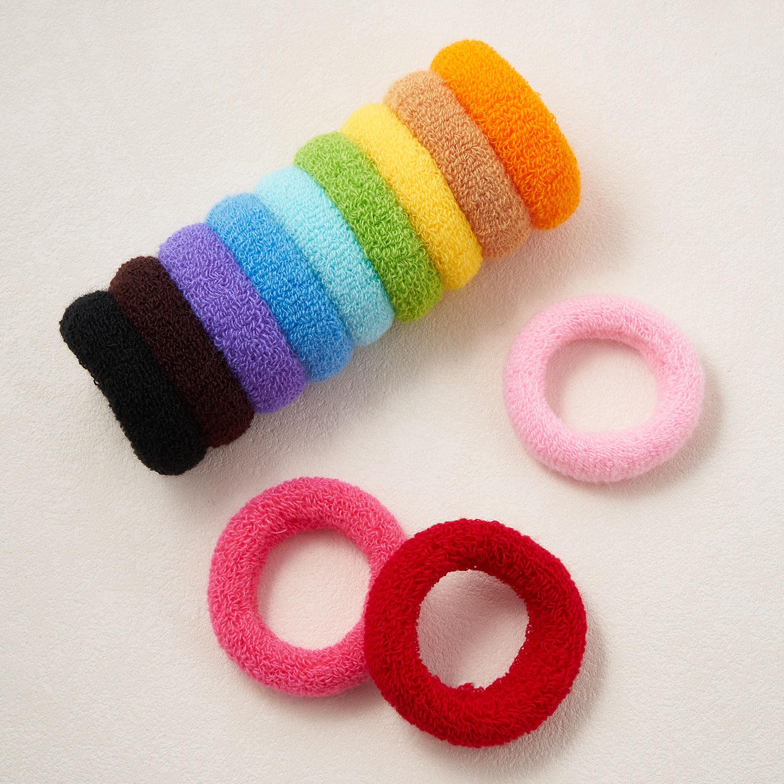 ZOUIQSS 12 Pcs No Damage Hair Ties Thick Hair Elastic Rubber Bands Hair Accessories Scrunchies Seamless for Women(Style15) - Image 4