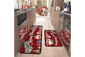 Christmas Decorations Kitchen Rugs and Mats (17"x47.2" 17"x30")