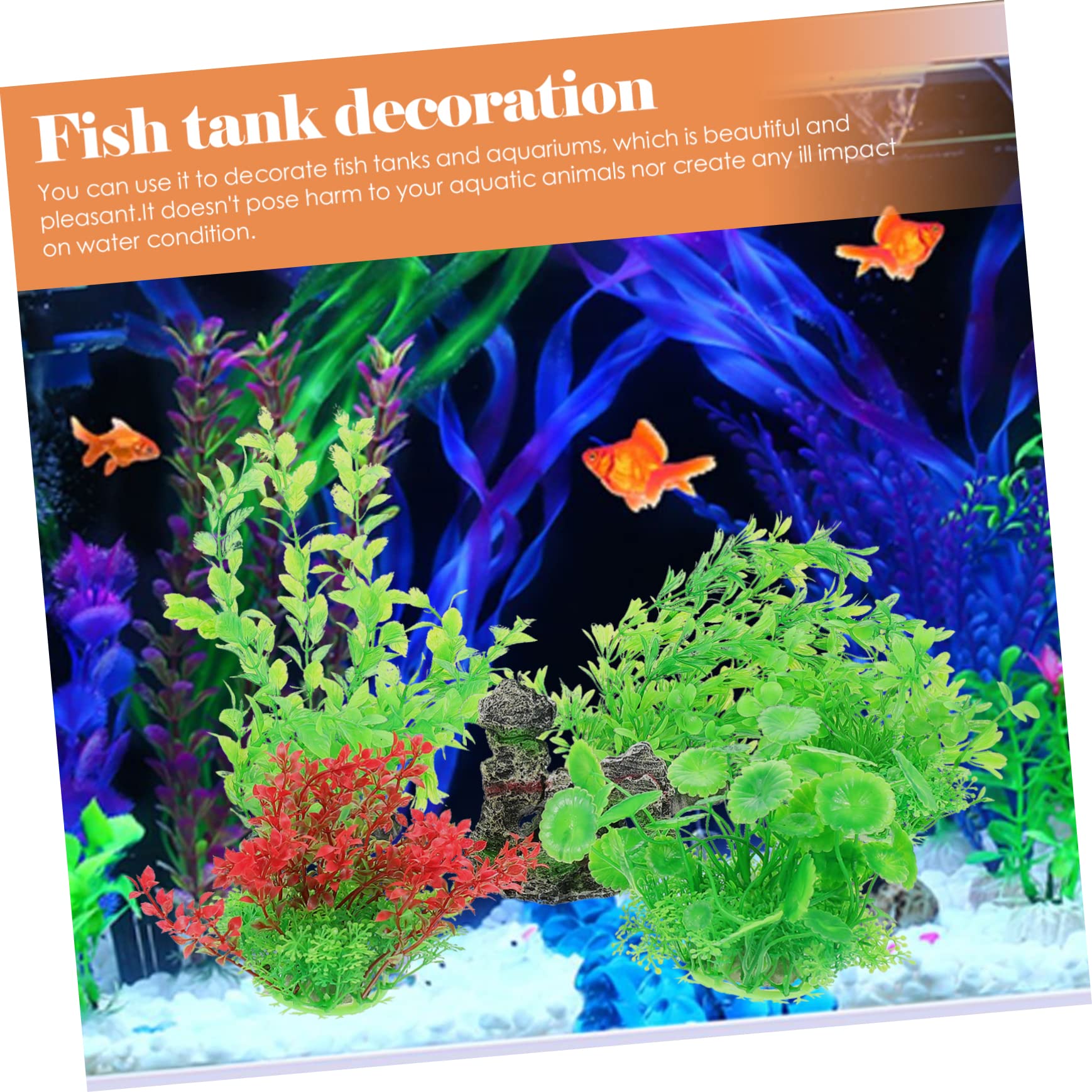 Sosoport 2sätze Aquatic Plant Set Für Aquariumdekoration Lebensnahe Künstliche Wasserpflanzen Und Für Fischbehälter Einfach Zu Platzieren