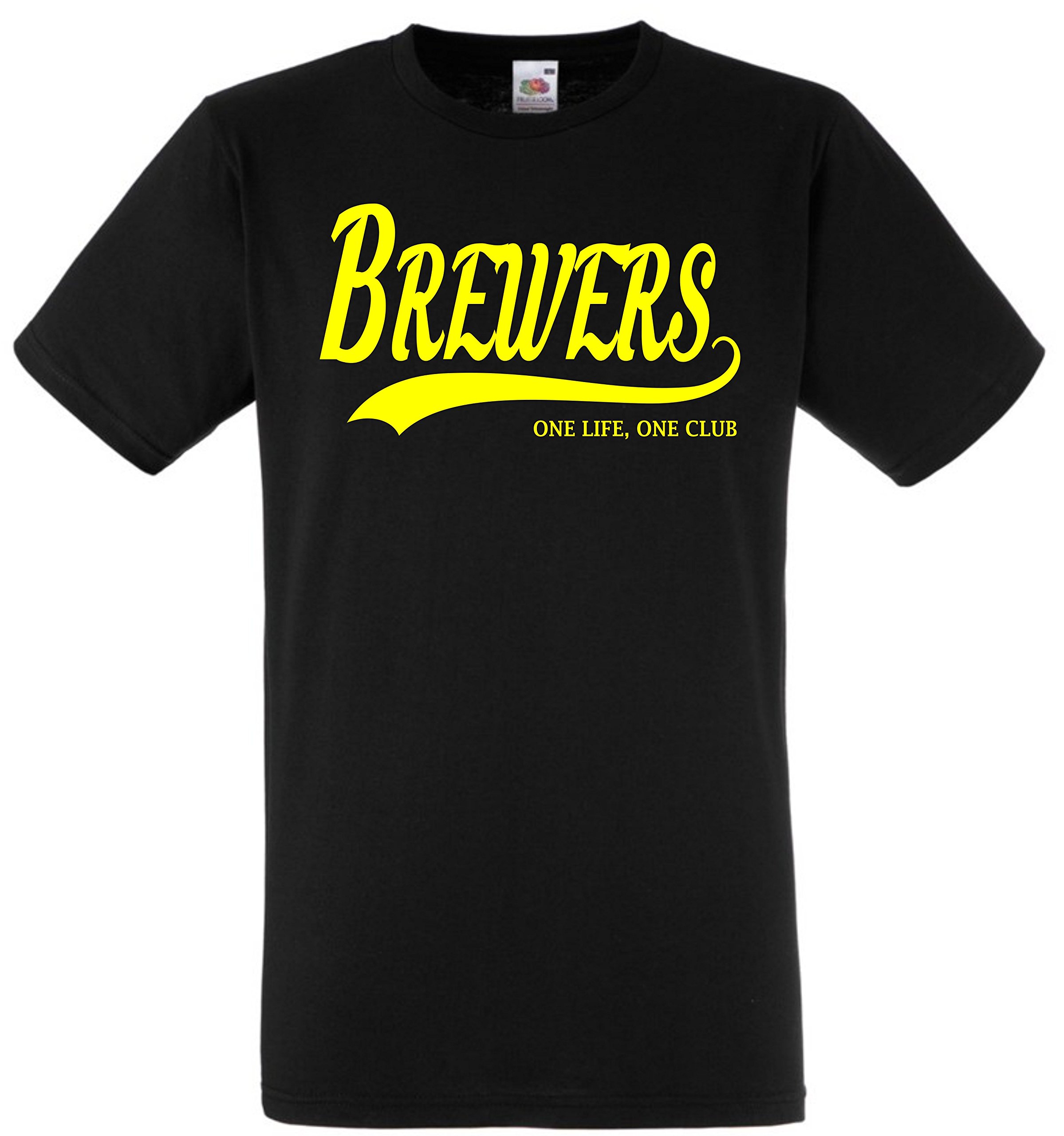 Burton Albion Brewers Football Gift - one Life one Club Idea T-Shirt FC Present F39 (Adult XL, Jet Black)