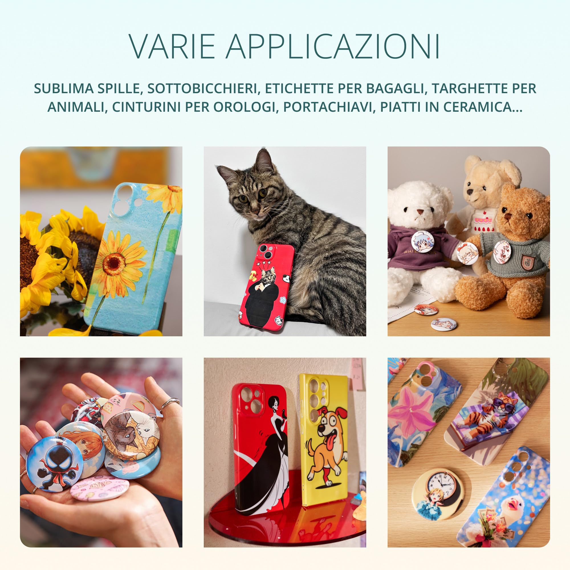 LOKLiK Stampa di calore per custodie telefoniche, badge, coasters & Plus personalizzate - Tecnologia vuota per design wrap-round vibrante, compatibile con iPhone e Android