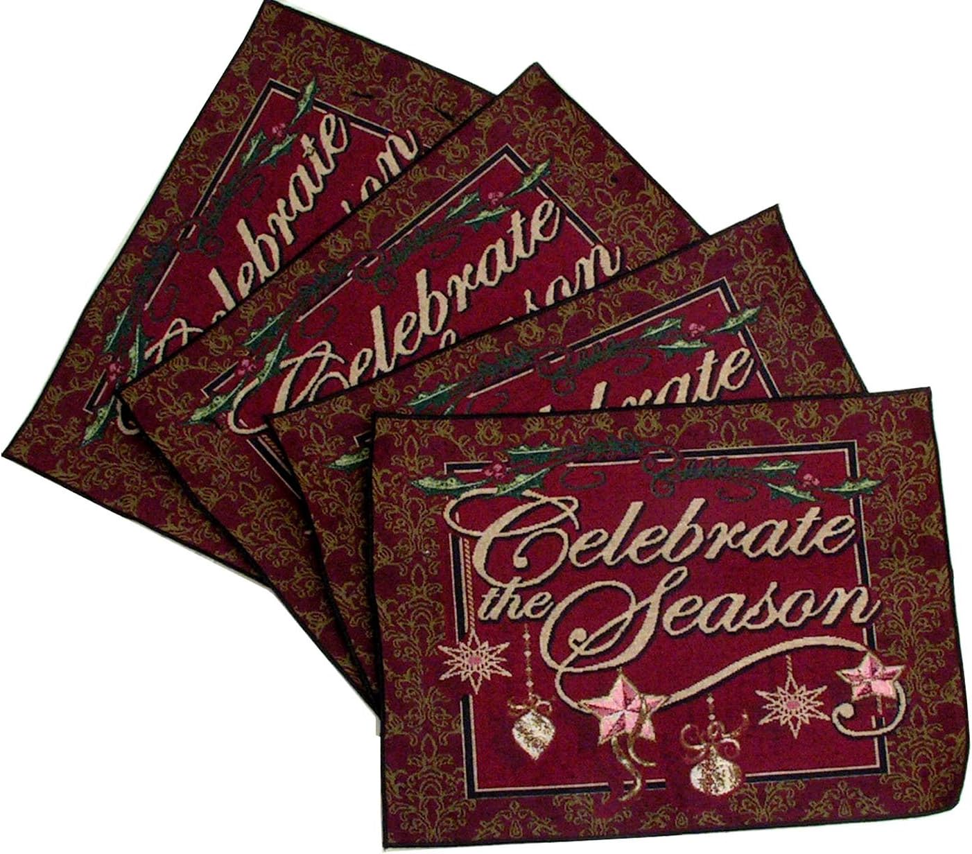 Celebrate the Season Placemats Set of 4 Amazon.co.uk Home & Kitchen