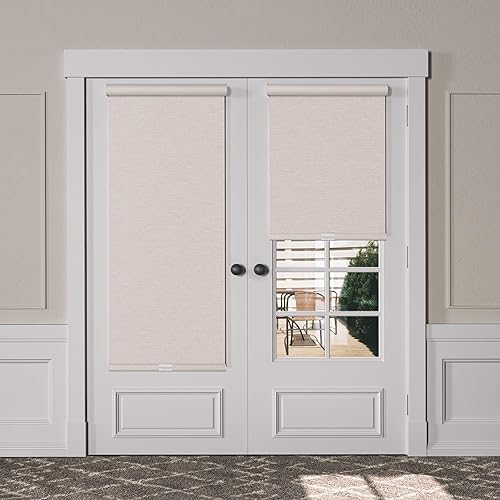 Miniatura 4 de BERISSA Persianas enrollables opacas sin cordones para ventanas, con cenefa de cassette, con aislamiento térmico, ahorro de energía, para puerta del