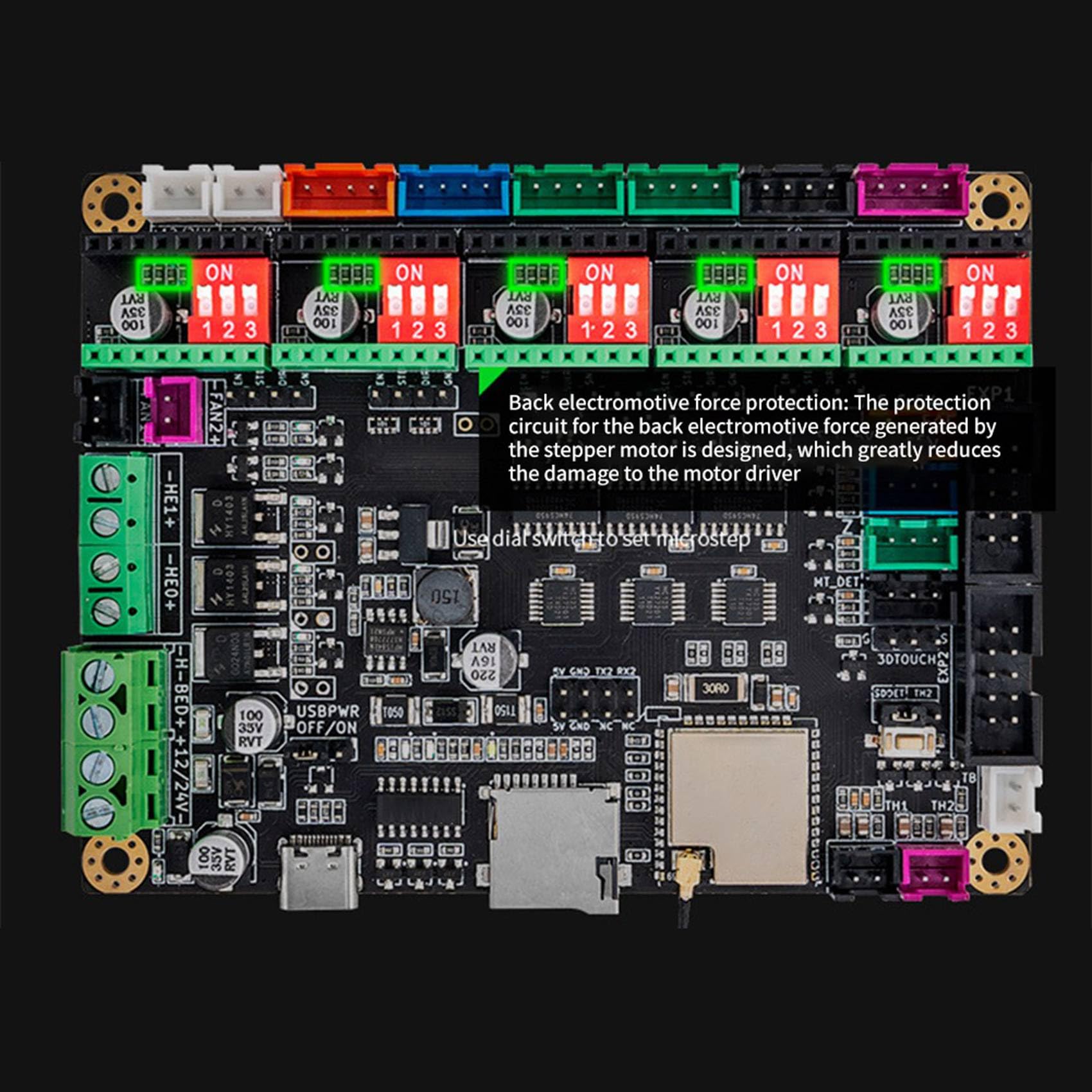 2X Karta Kontrolera Tinybee Płyta Główna 32-Bitowa Drukarka 3D Obsługa Płyty Sterującej 12864Lcd V3 Wyświetlacz 12864 Panel Lcd