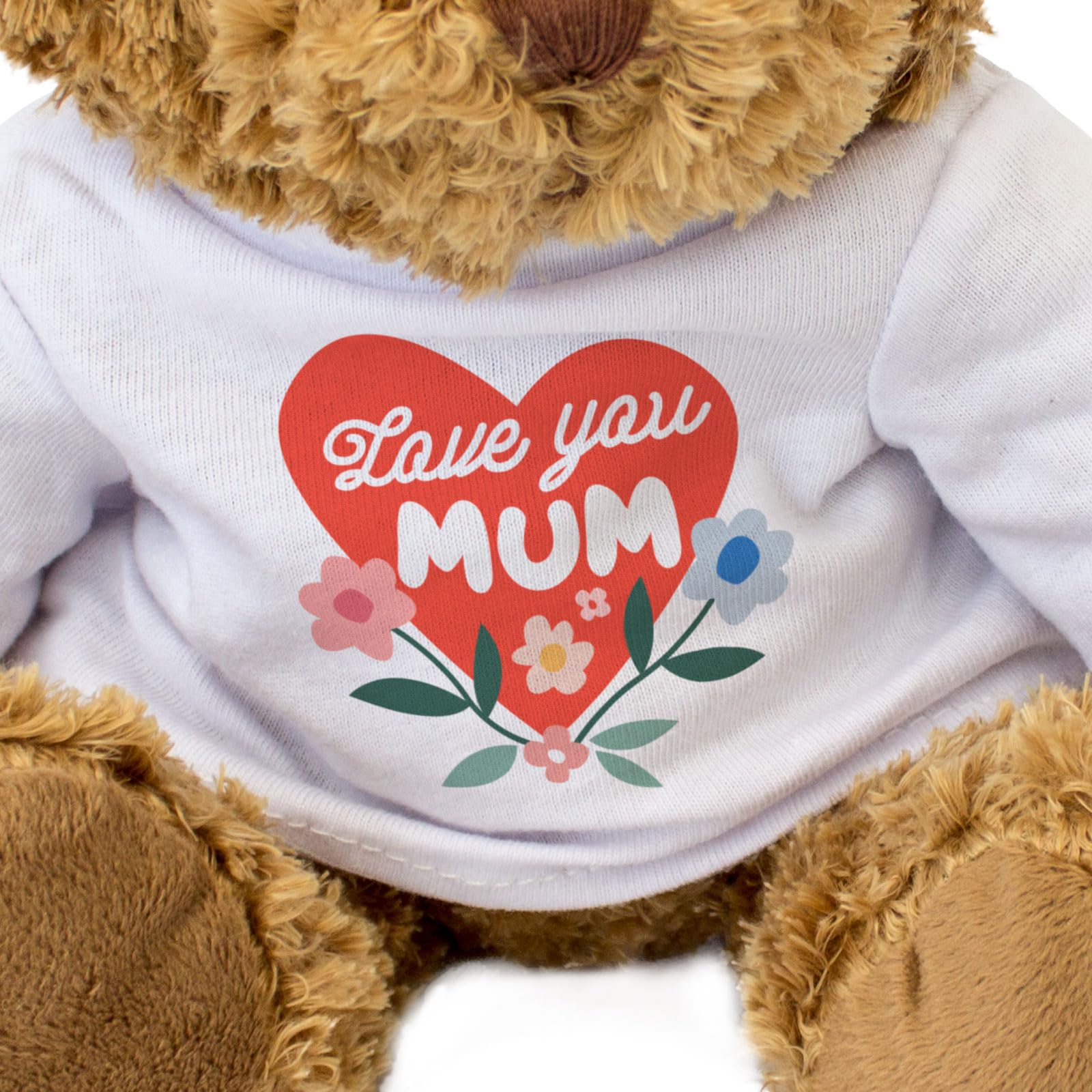 LOVE YOU MUM - Teddy Bear - Cute Soft Cuddly Adorable - Gift Present, Brown - Image 3