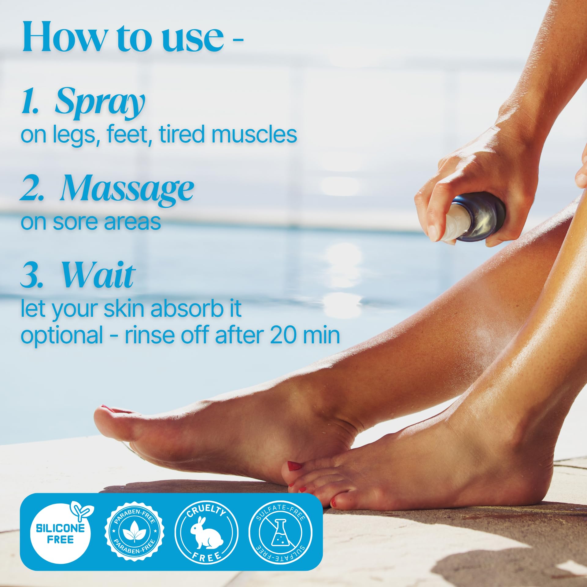 Nutrabud Magnesium Oil Spray - 200ml | Topical Spray Magnesium Oil For Feet, Muscle Relaxation, Deep Sleep Support, Recovery From Cramps (200ml (Pack of 1)) - Image 5 thumbnail