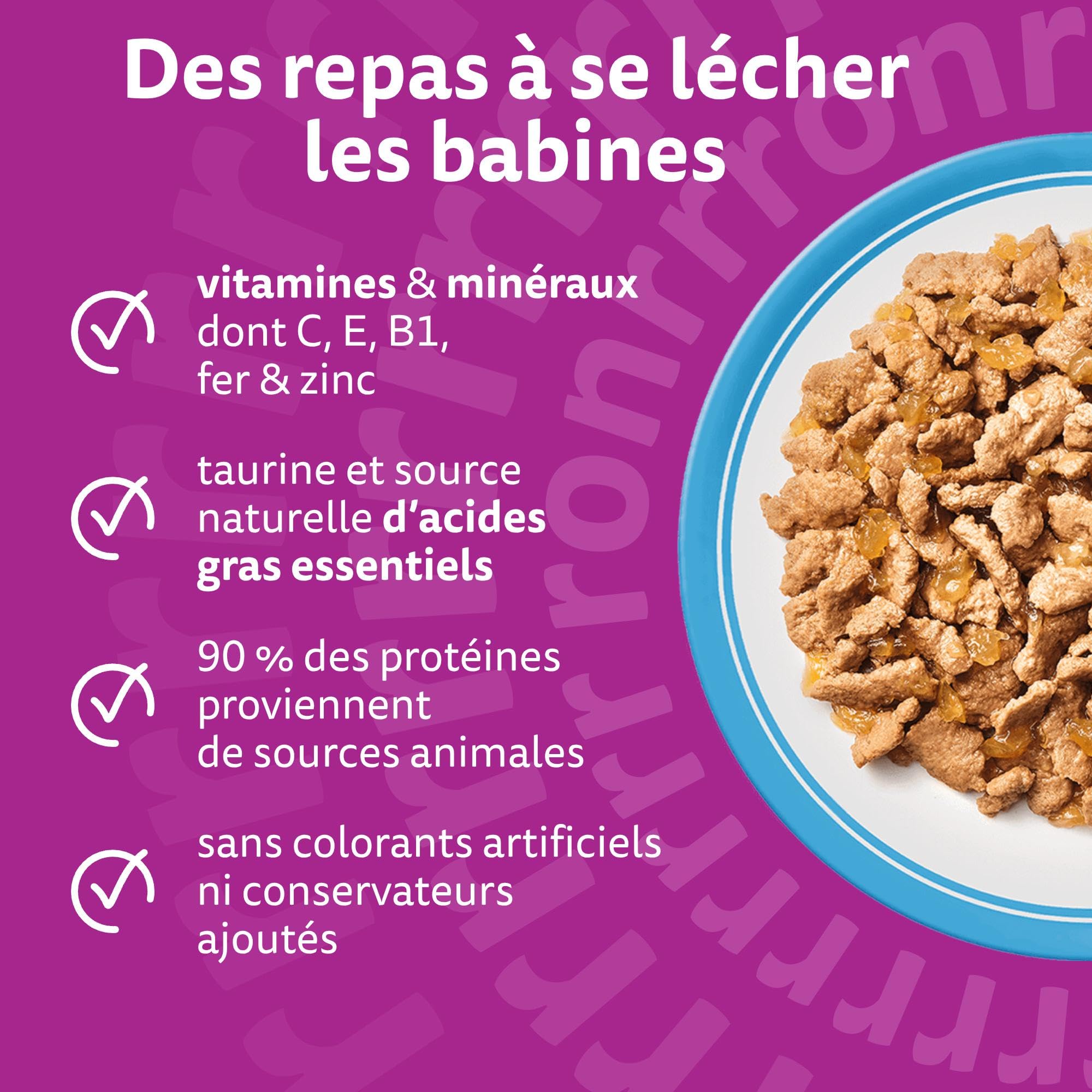 WHISKAS Aliment humide en gelée Chat adulte 24x85g Les Poissons Favoris (Lot de 2) 48 Sachets
