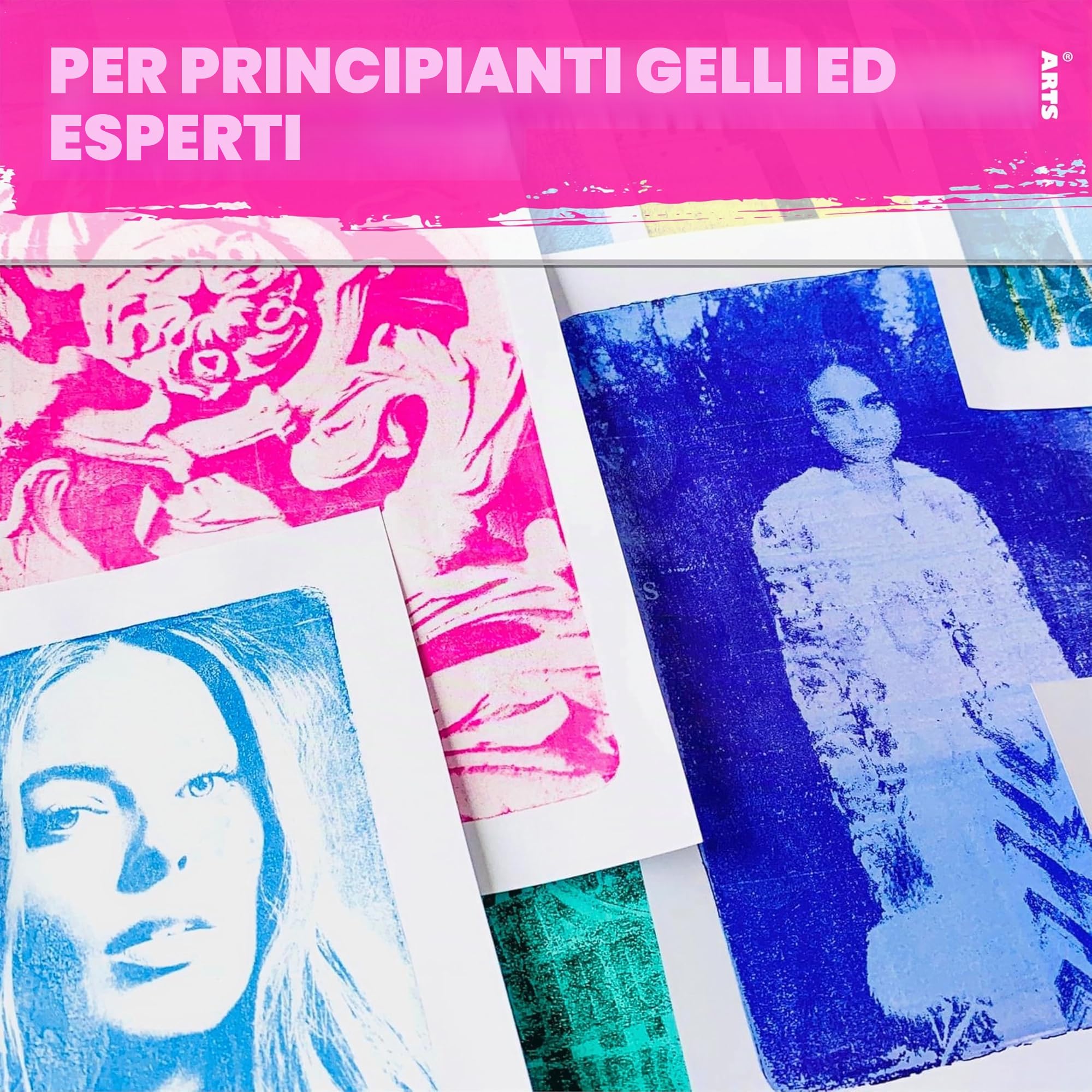 Gelli Arts GL6x6, Piastra per Stampa in Gel, Tessuto, 15.24 x 15.24 cm