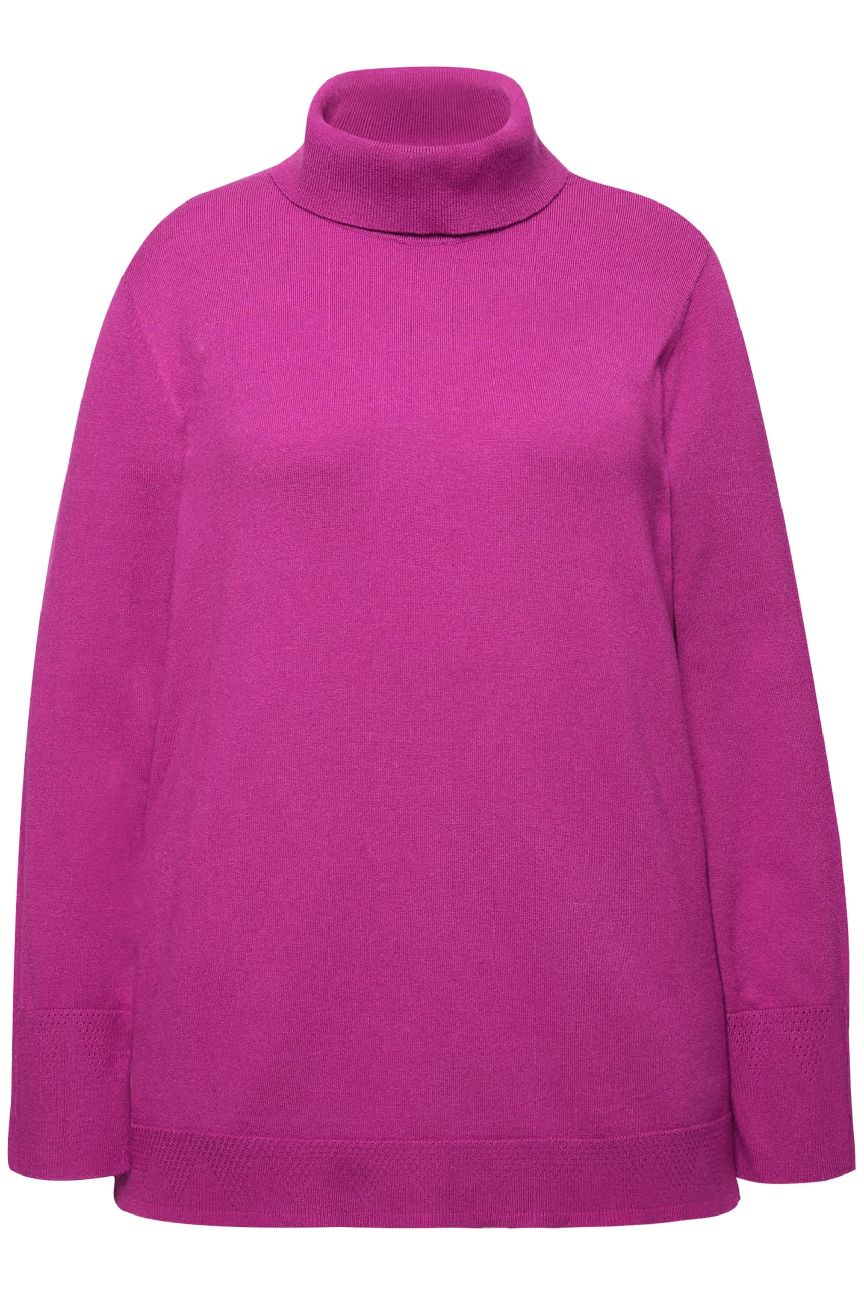 Ulla Popken Damen Rollkragenpullover, Breite Rippbündchen, Langarm Rollkragenpullover, breite Rippbündchen, Langarm