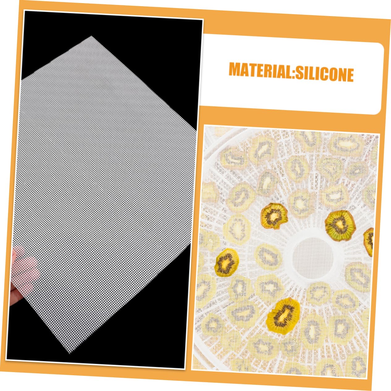 12 Piezas Alfombrillas de Silicona Antiadherente para Deshidratador de Reutilizables para Verduras el Proceso de Deshidratación Casa