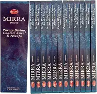 Incenso Indiano Hem Mirra - Aroma Acolhedor Cx.12un.8v.