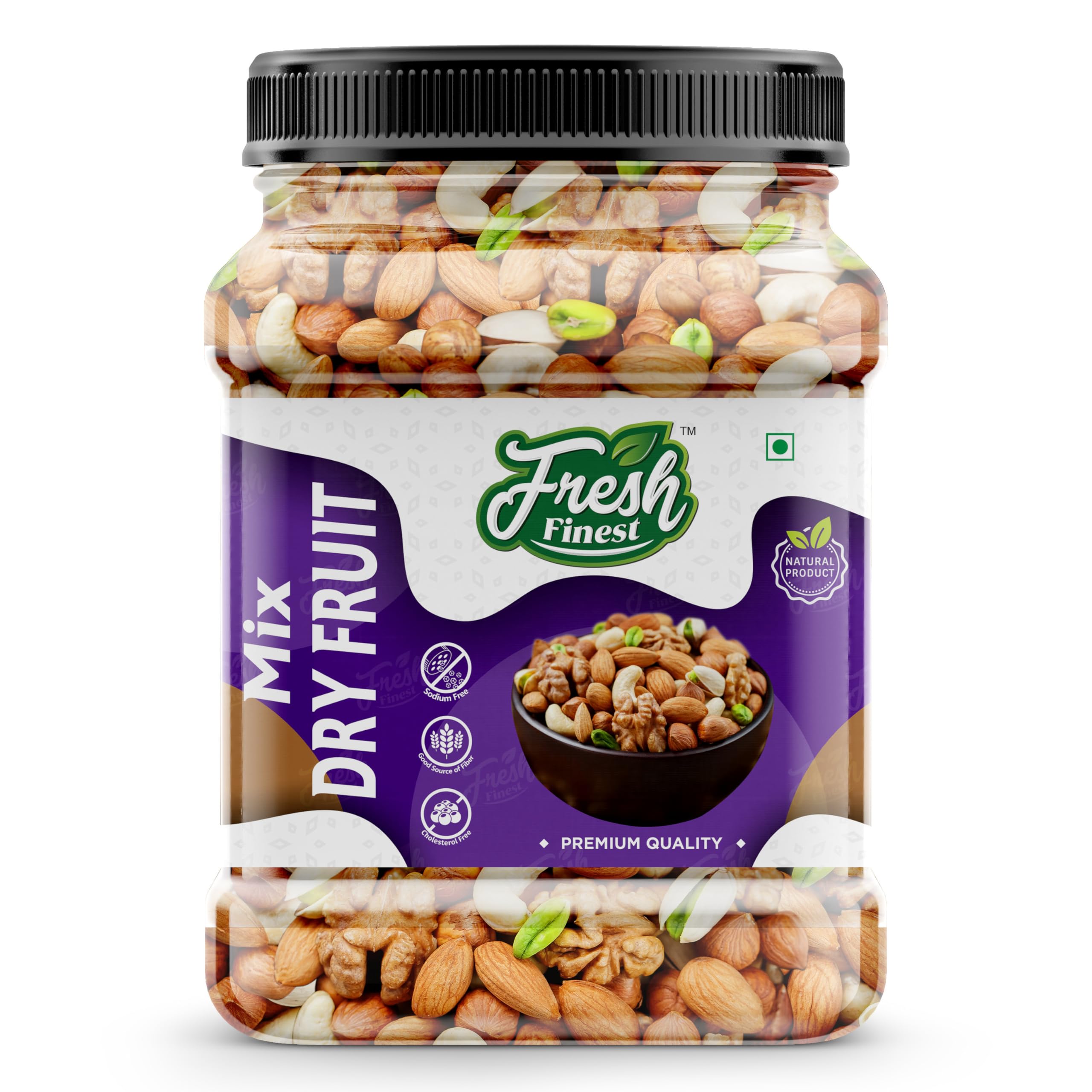 FRESH FINEST Pure and Natural Mix Dryfruits, Natural Mixed Nuts and Dry Fruits (Almonds, Cashew, Green & Black Raisin,walnut, Apricot), 500gm Jar Pack (B0CK4MFTL4) Amazon Price History, Amazon Price Tracker
