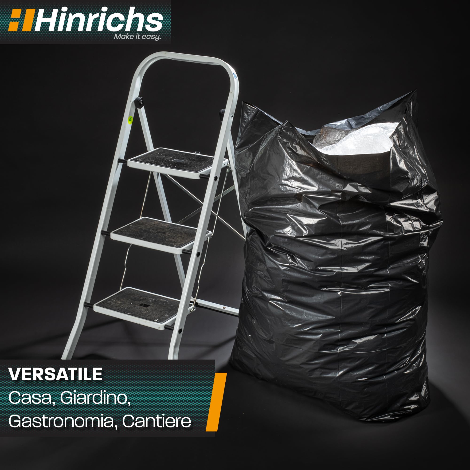 Sacchi Spazzatura Inapa Triline 240L: Resistenti E Riciclabili (100 Pezzi) | Sacchi Per Rifiuti Trasparenti E Anti-Strappo