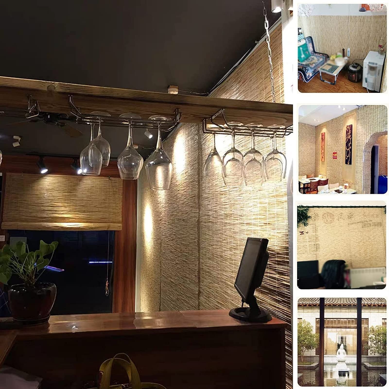 DUYULIANG Bamboe tinten voor raam, outdoor rolgordijnen vouwgordijn voor terras, koel, privacy, voor keukengordijnen, tuinveranda, houten tuinhuisjes, betrouwbaar en duurzaam, eenvoudig te installeren