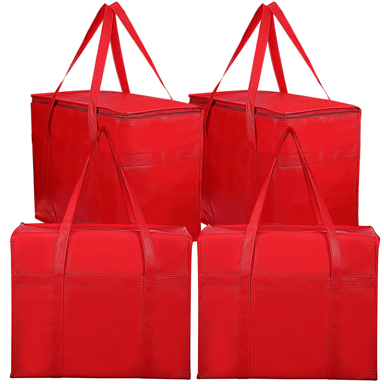 4 Piezas Bolsa Térmica para Comestibles Grande Cremallera
