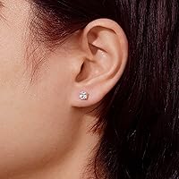 Vista 5 de Tienda Collection Pendientes de tuerca cuadrados con circonita Swarovski