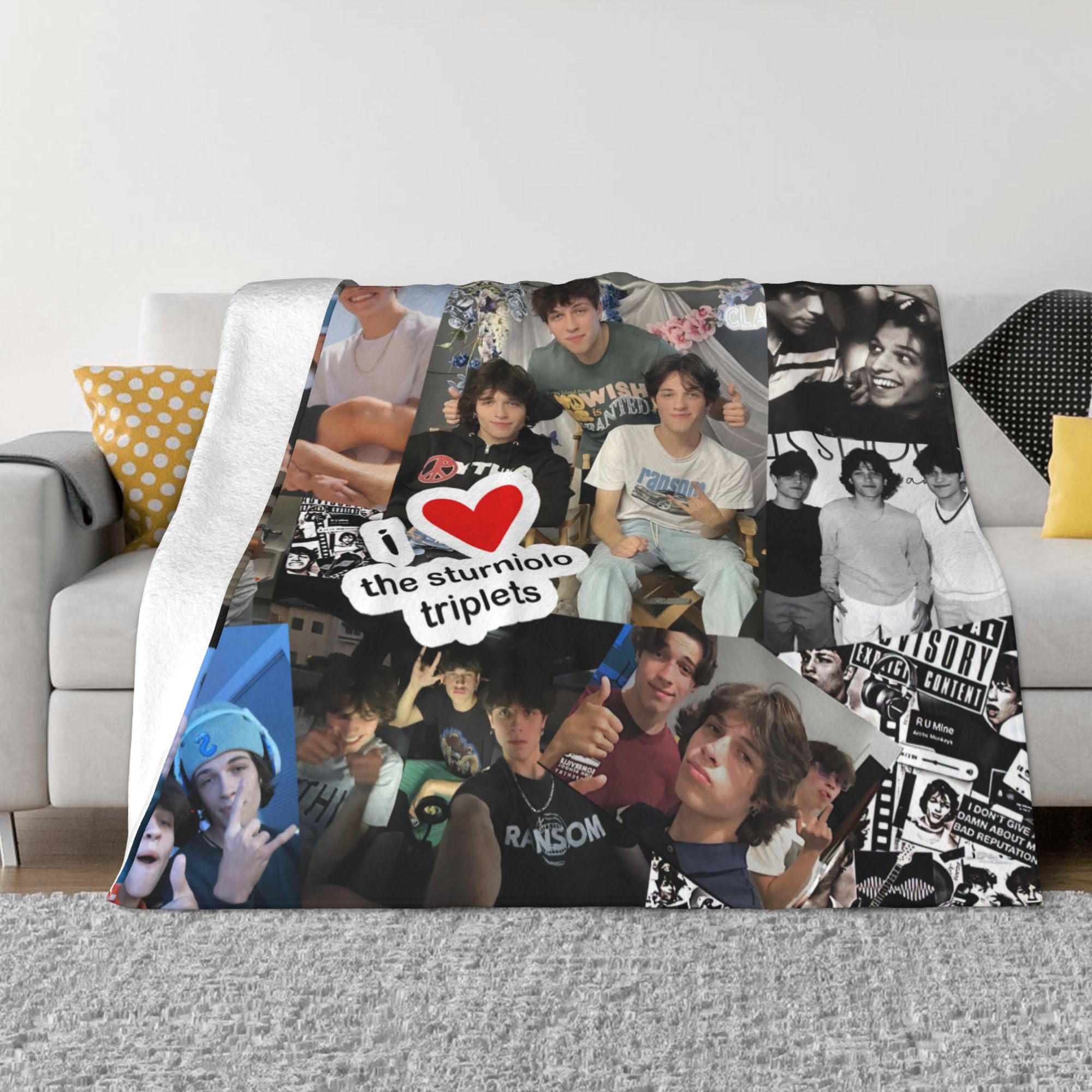 Amazon.com: USCOYICD Sturniolo Triplets Throw Blanket Chris Matt Nick Photo  Collage Blanket for Bedroom Bed Living Room Sofa Couch : Home u0026 Kitchen