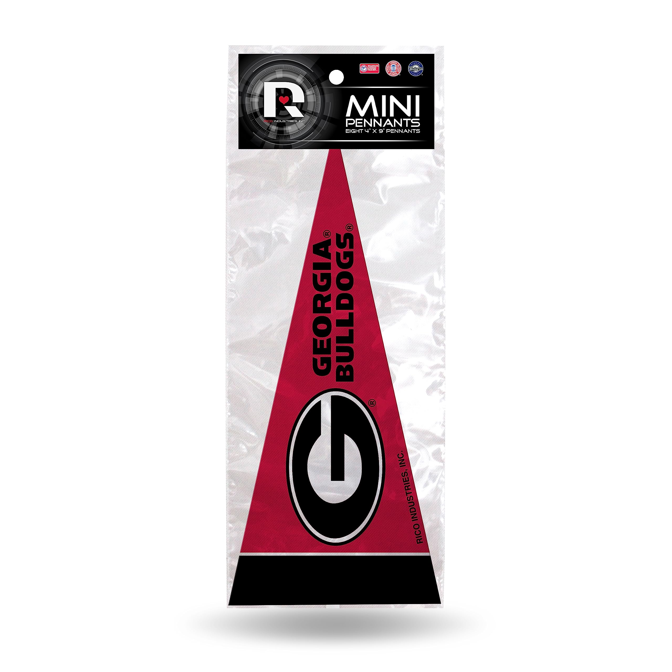 Rico Industries NCAA Mini Pennant Set 4" x 9" Felt Mini Pennant Team Set (Includes 8 Pieces)