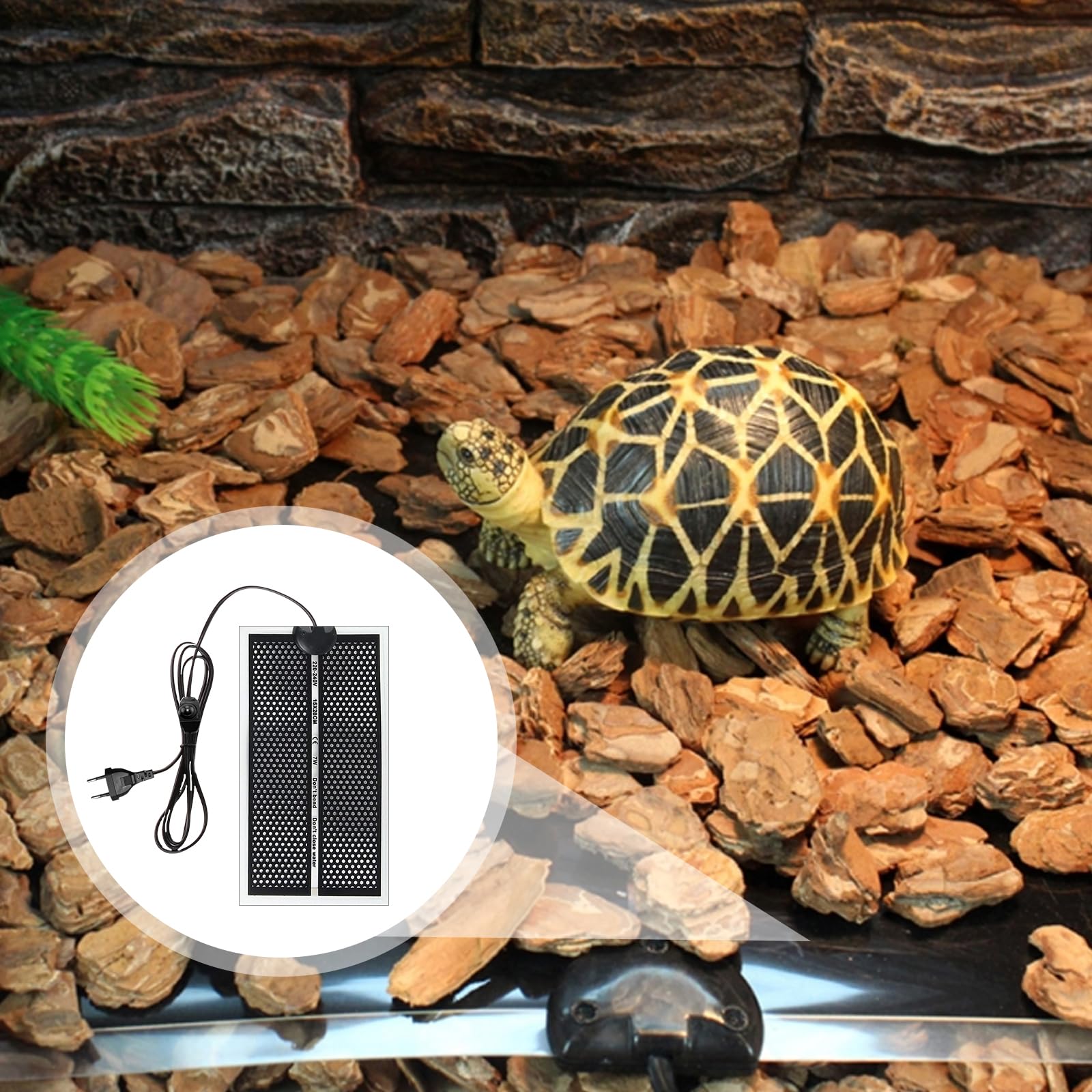 Tappetino Riscaldante Rettili 42x28cm - 7 Livelli Temperatura, Per Terrario