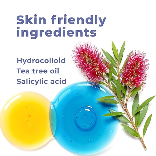Miniatura 6 de Parches salicílicos para espinillas (paquete de 120), parches de acné de ácido salicílico con aceite de árbol de té, parche de espinillas y