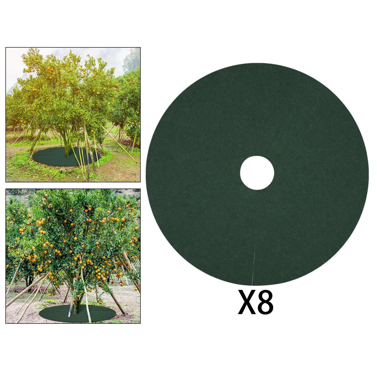 10 Piezas Protector de Cubierta Manta de Jardín Permeable Tela de Control Agrícola Alfombra Antideslizante para Jardinería Fabricado en Material, Verde, 82cm
