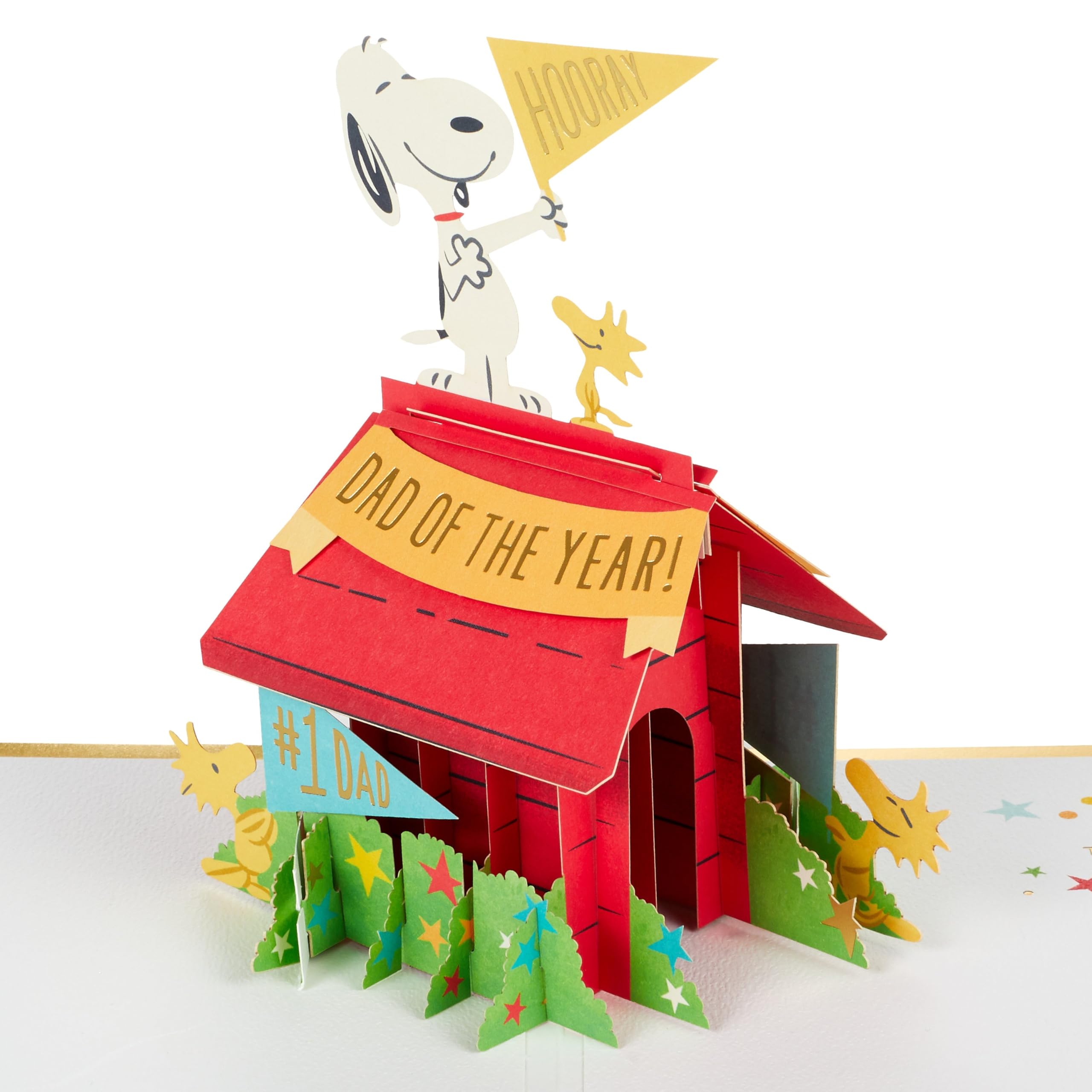 Hallmark Father's Day Card for Dad - 3D Pop-Up PEANUTS SNOOPY & WOODSTOCK