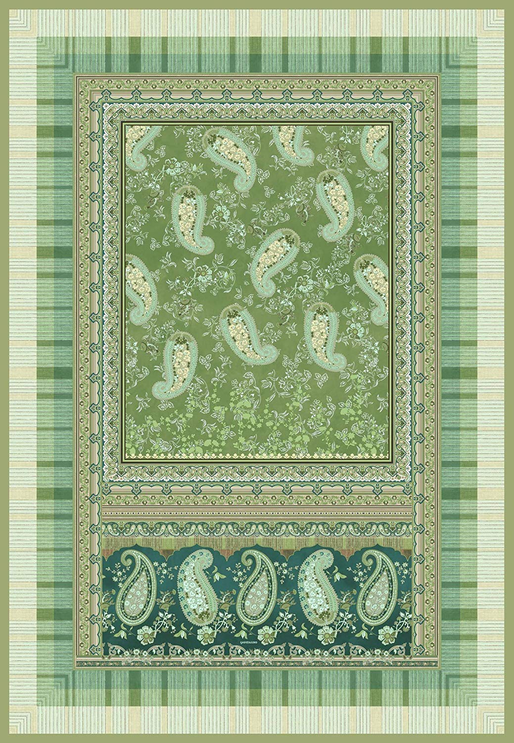 Bassetti ANACAPRI Cotton Blanket 135 x 190 cm Green