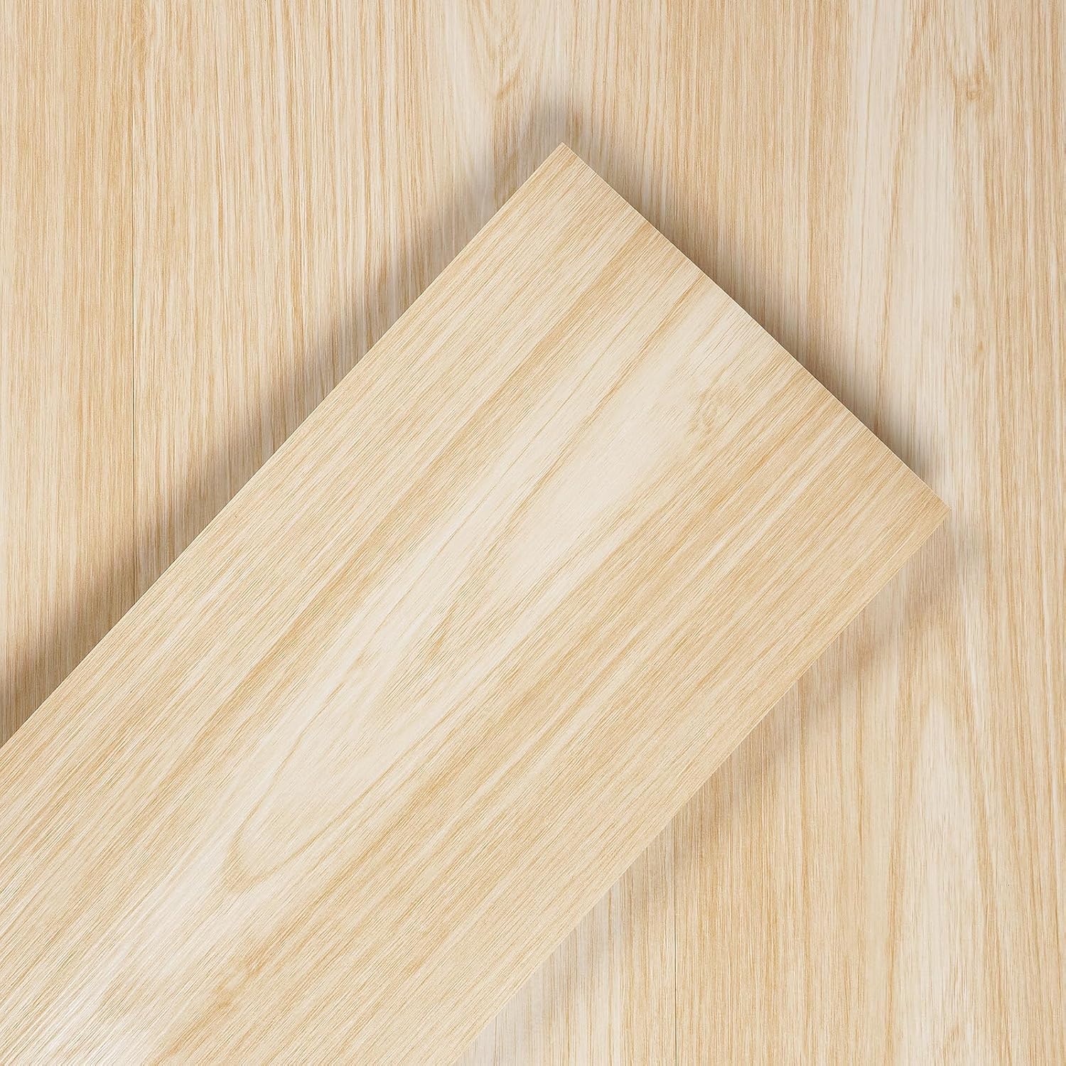 FunStick PVC Bodenbelag Holzoptik Dielen 15 Stück 90 X 15CM Fliesenaufkleber Holzoptik Eiche Vinylboden Selbstklebende Fliesen Boden Bad Wand Wohnzimmer PVC Fliesen Selbstklebend Klebefliesen Küche